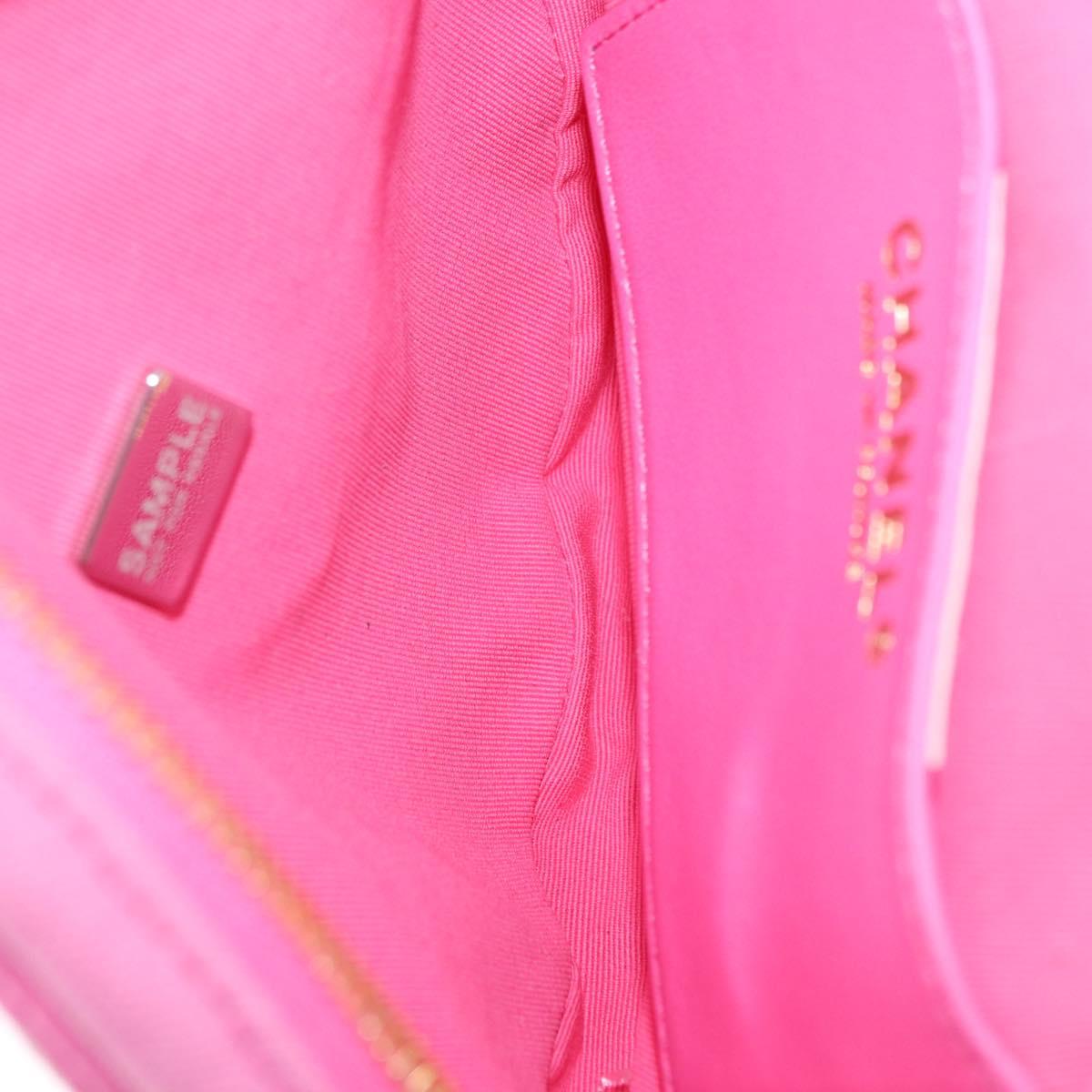 CHANEL Racket case Canvas Pink CC Auth 154633SM