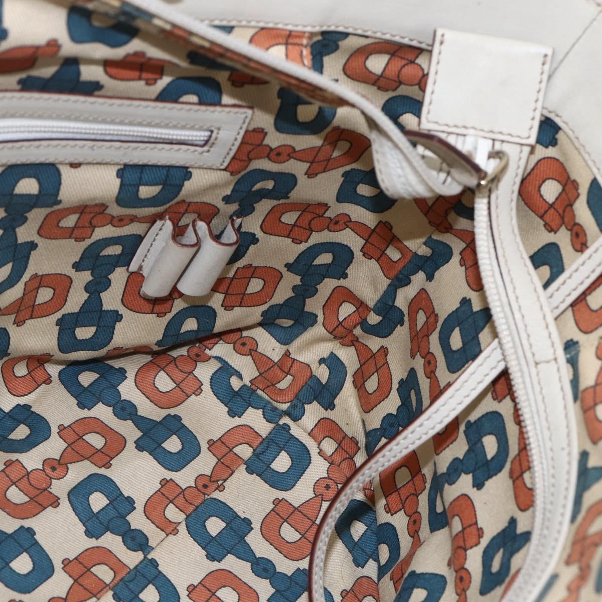 GUCCI GG Canvas Guccissima Tote Bag Leather Ivory Gold 145998 Auth 154640