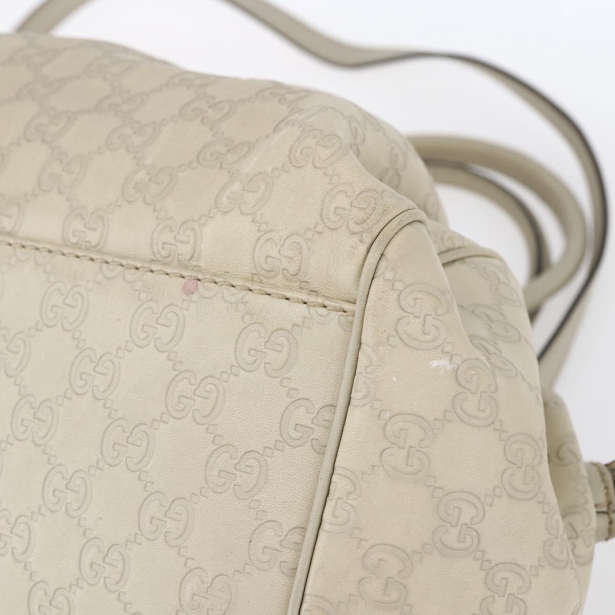 GUCCI GG Canvas Guccissima Sukey Hand Bag 2way Ivory Gold 223974 Auth 154642