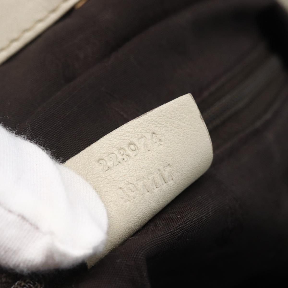 GUCCI GG Canvas Guccissima Sukey Hand Bag 2way Ivory Gold 223974 Auth 154642