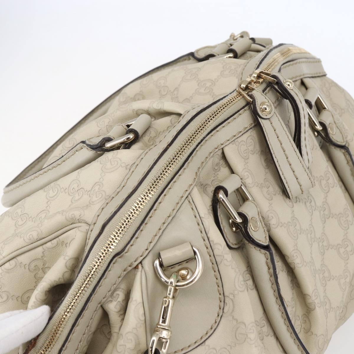 GUCCI GG Canvas Guccissima Sukey Hand Bag 2way Ivory Gold 223974 Auth 154642