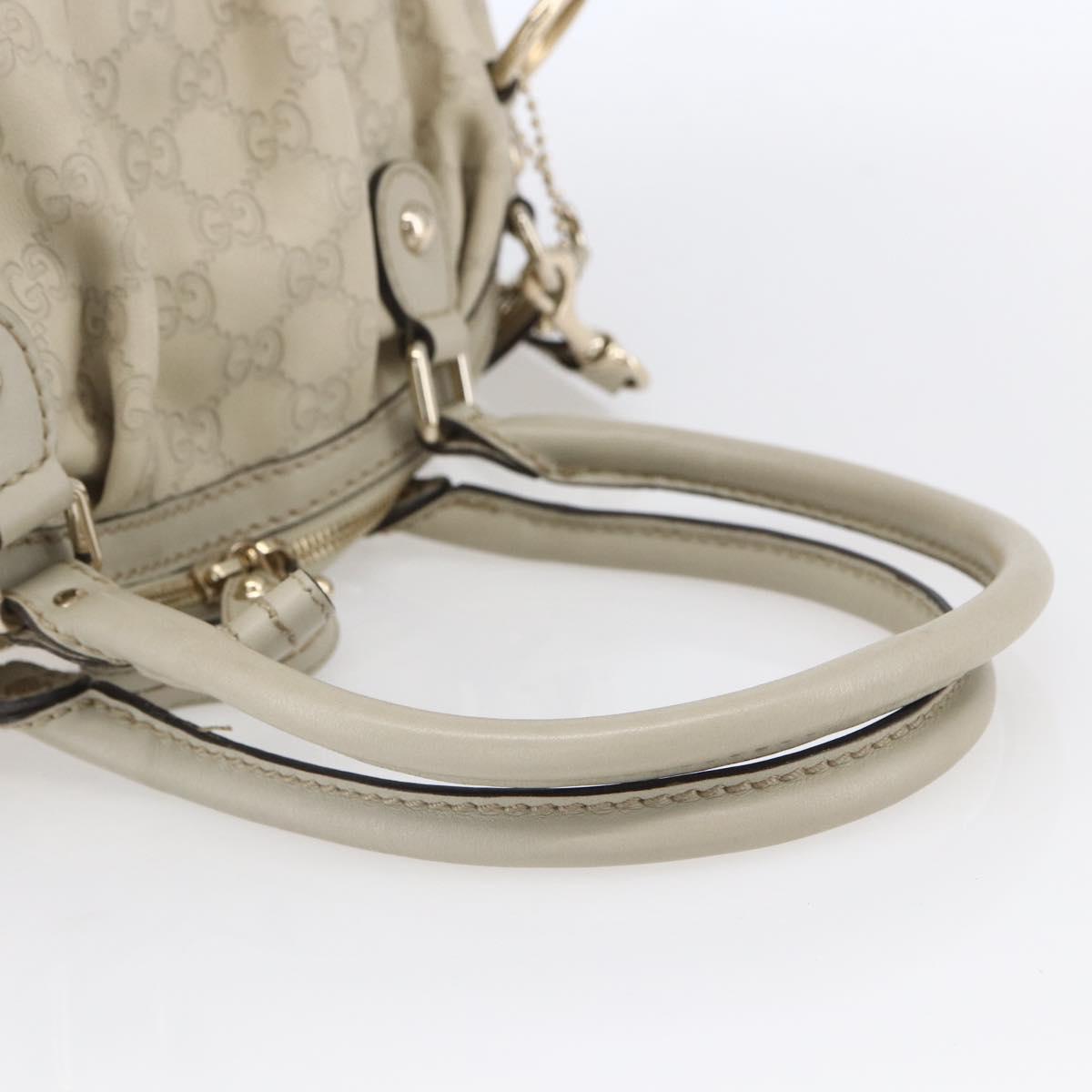 GUCCI GG Canvas Guccissima Sukey Hand Bag 2way Ivory Gold 223974 Auth 154642