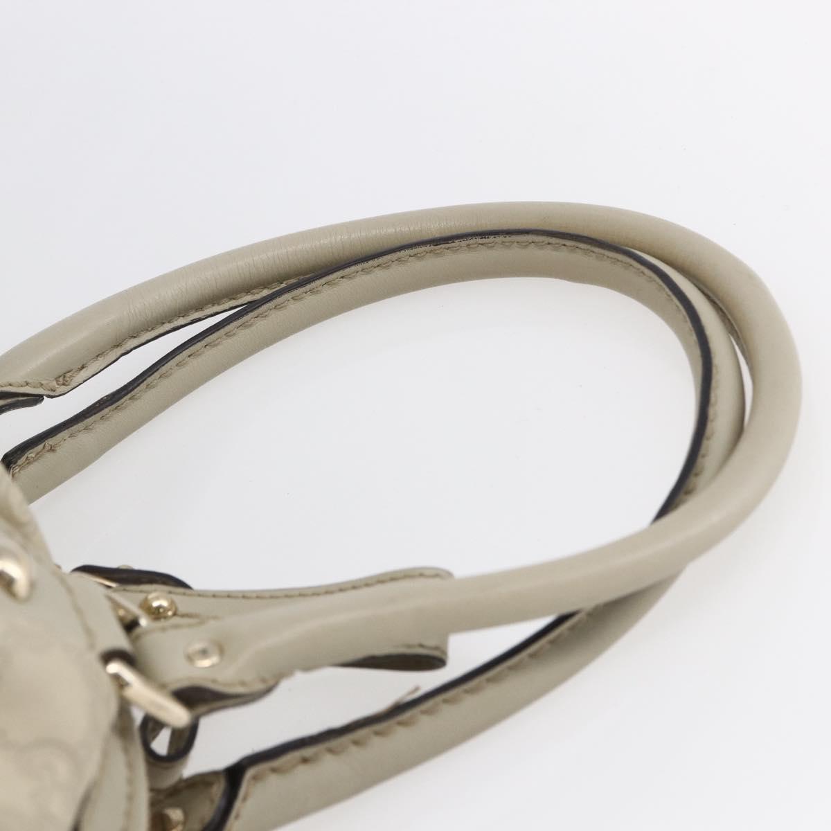 GUCCI GG Canvas Guccissima Sukey Hand Bag 2way Ivory Gold 223974 Auth 154642