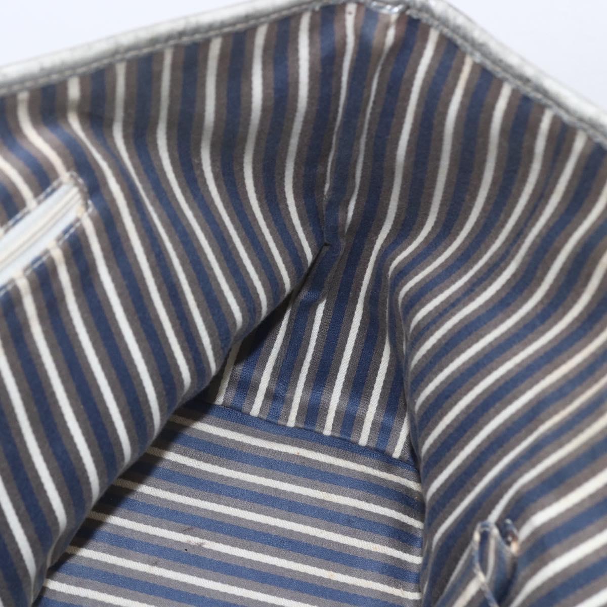 GUCCI GG Canvas Newbrit Tote Bag Silver Gold 169946 Auth 154645