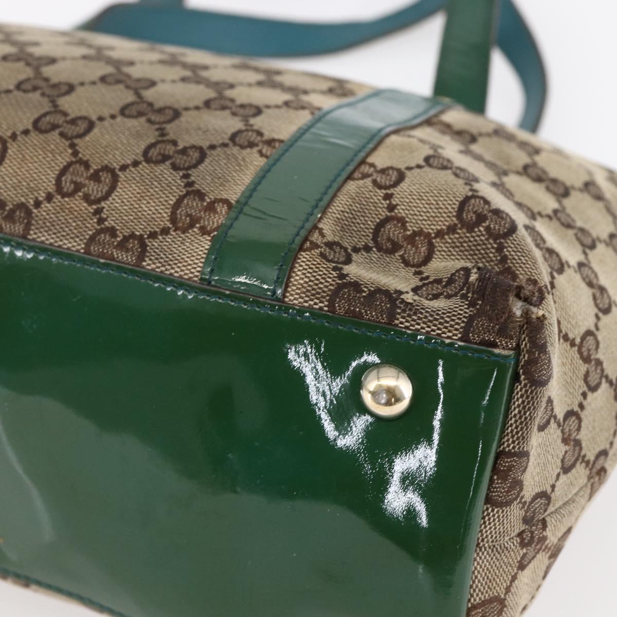 GUCCI GG Canvas Abbey Tote Bag Beige Gold 141470 Auth 154647