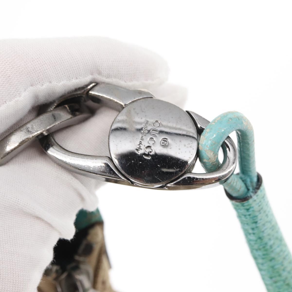 GUCCI GG Canvas Shoulder Bag Beige Silver 115003 Auth 154649