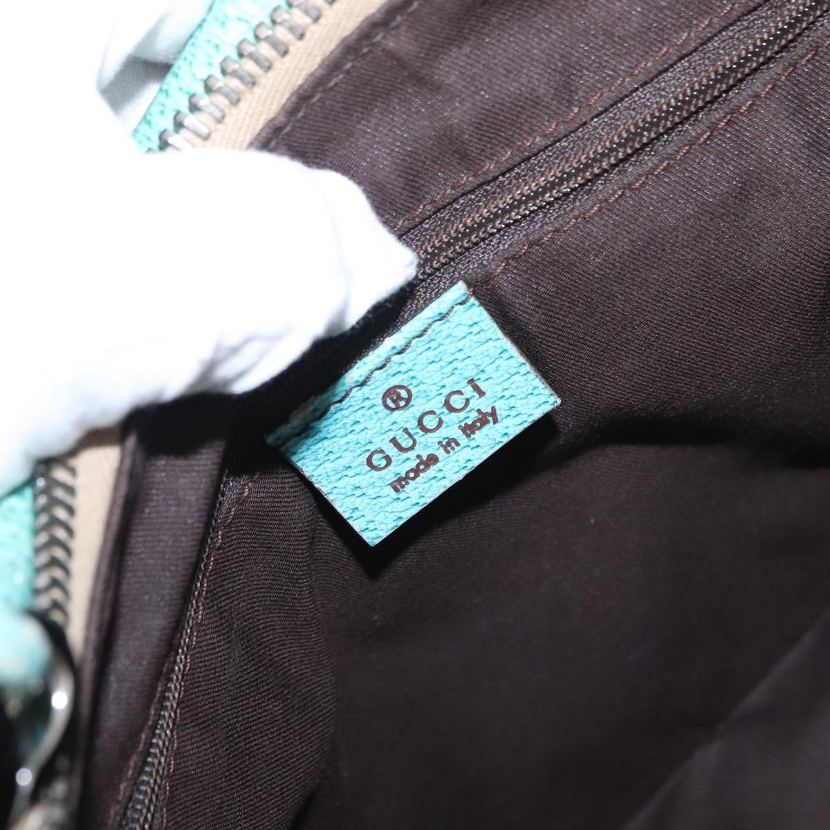 GUCCI GG Canvas Shoulder Bag Beige Silver 115003 Auth 154649