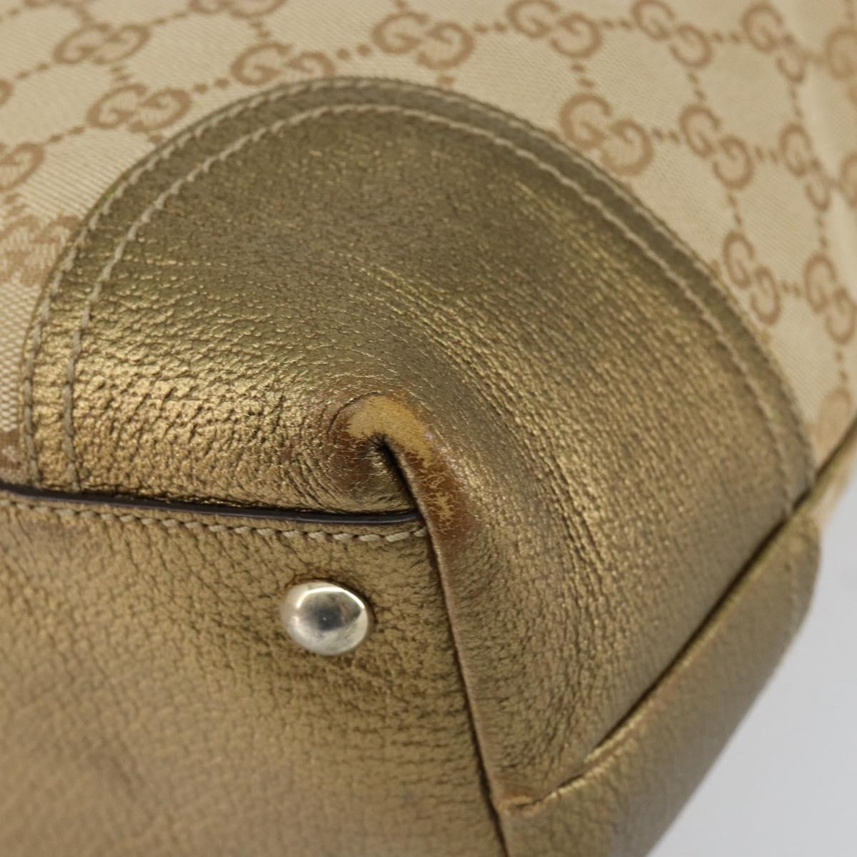 GUCCI GG Canvas Pretty Tote Bag Beige 181779 Auth 154651