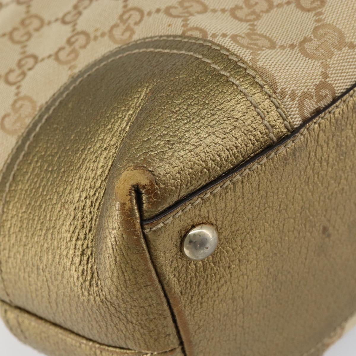 GUCCI GG Canvas Pretty Tote Bag Beige 181779 Auth 154651
