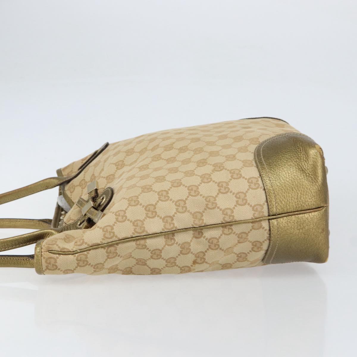 GUCCI GG Canvas Pretty Tote Bag Beige 181779 Auth 154651
