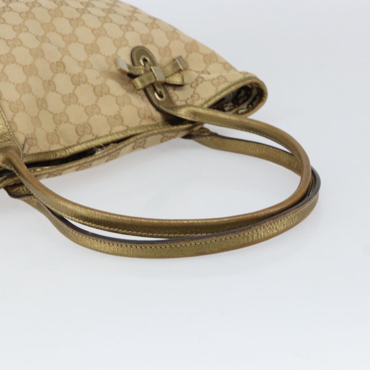 GUCCI GG Canvas Pretty Tote Bag Beige 181779 Auth 154651