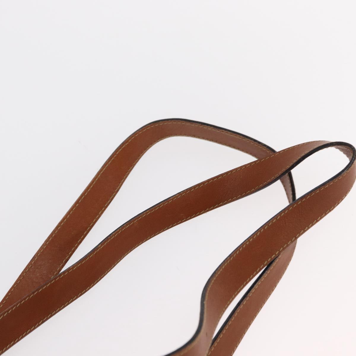 GUCCI Bamboo Backpack Leather Brown Gold Auth 154653