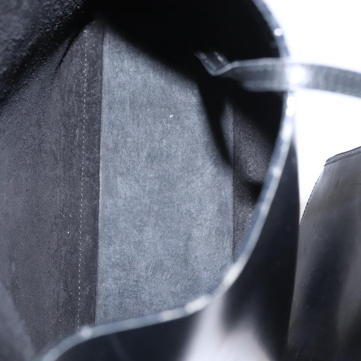 GUCCI Bamboo Shoulder Bag Leather Black Gold 001 1553 1880 Auth 154657