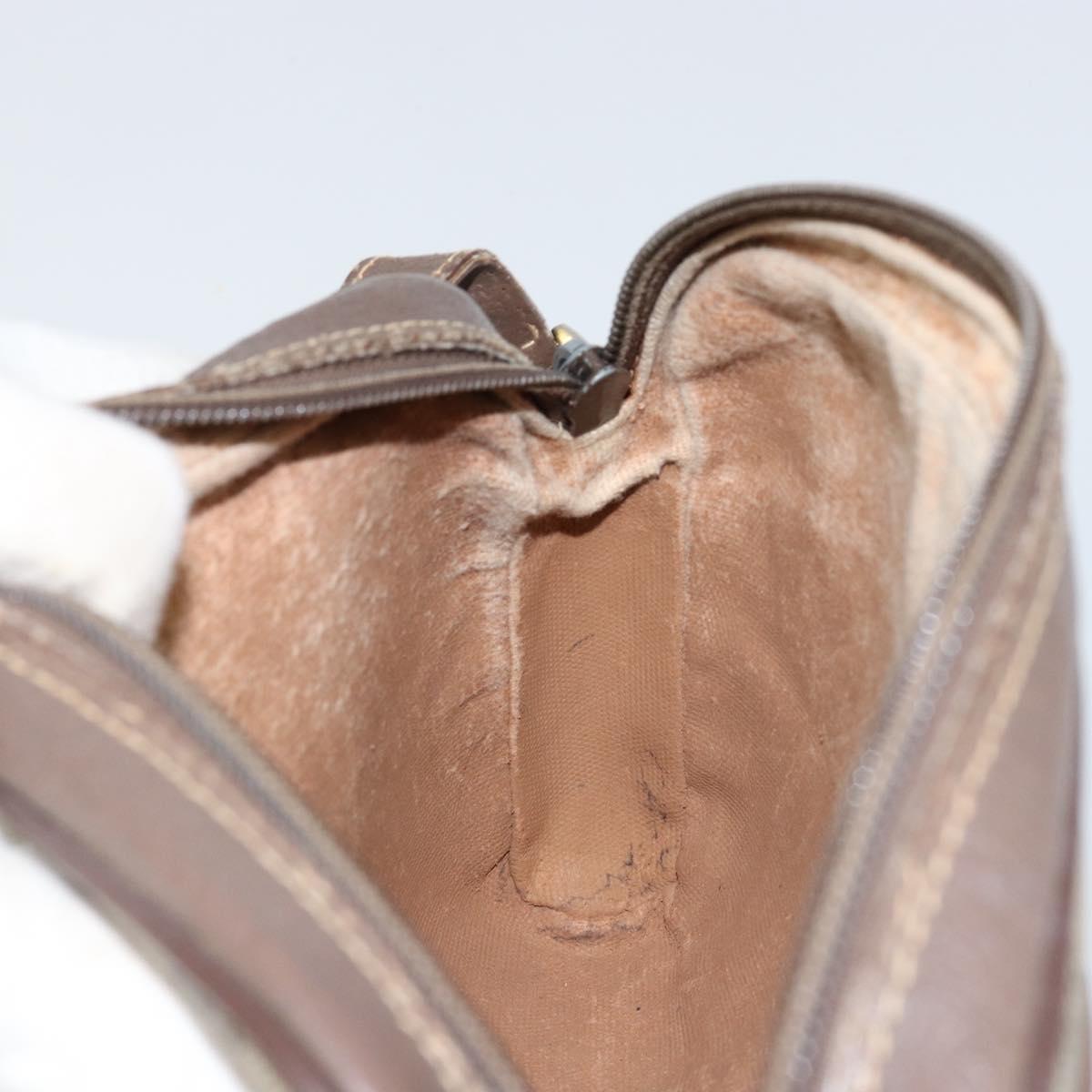 GUCCI GG Supreme Web Sherry Line Bag PVC Beige Gold 001 122 6594 Auth 154659