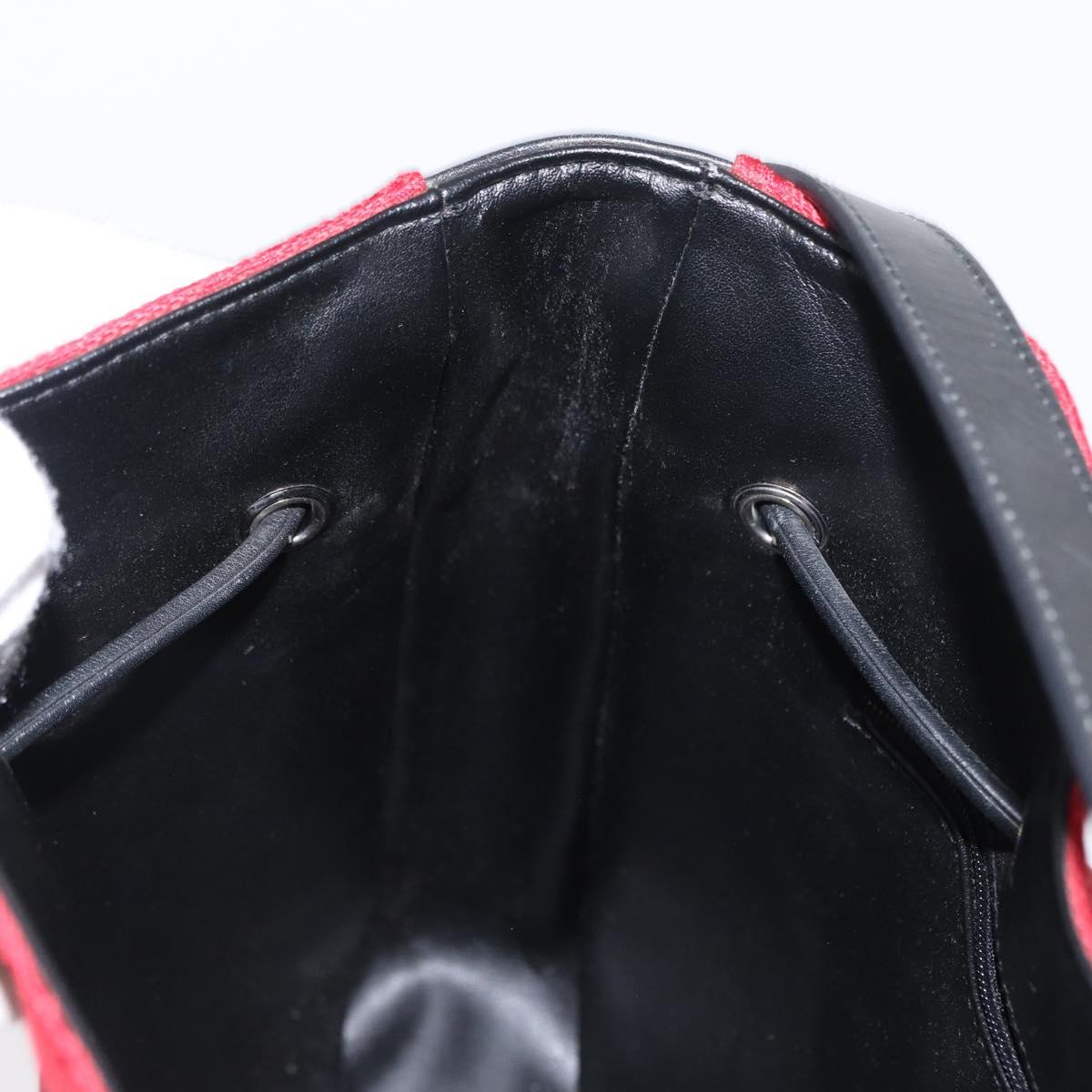 GUCCI GG Canvas Shoulder Bag Silver Red 001 3748 Auth 154662