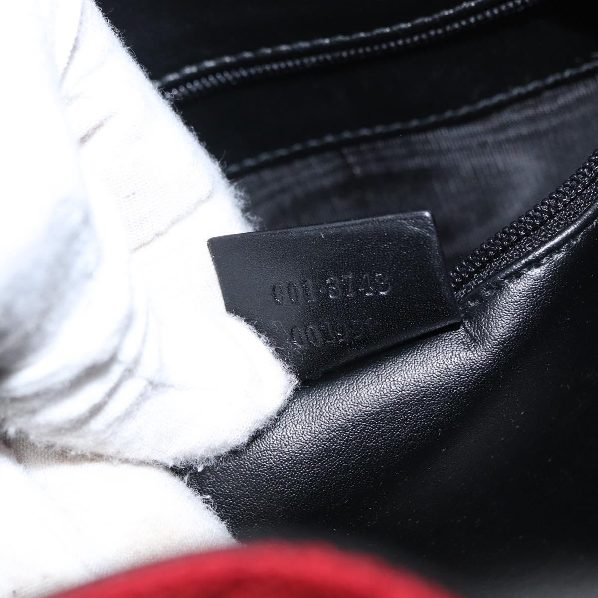 GUCCI GG Canvas Shoulder Bag Silver Red 001 3748 Auth 154662