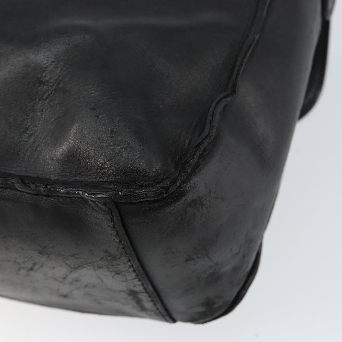 GUCCI Web Sherry Line Shoulder Bag Leather Black Gold Red Auth 154664