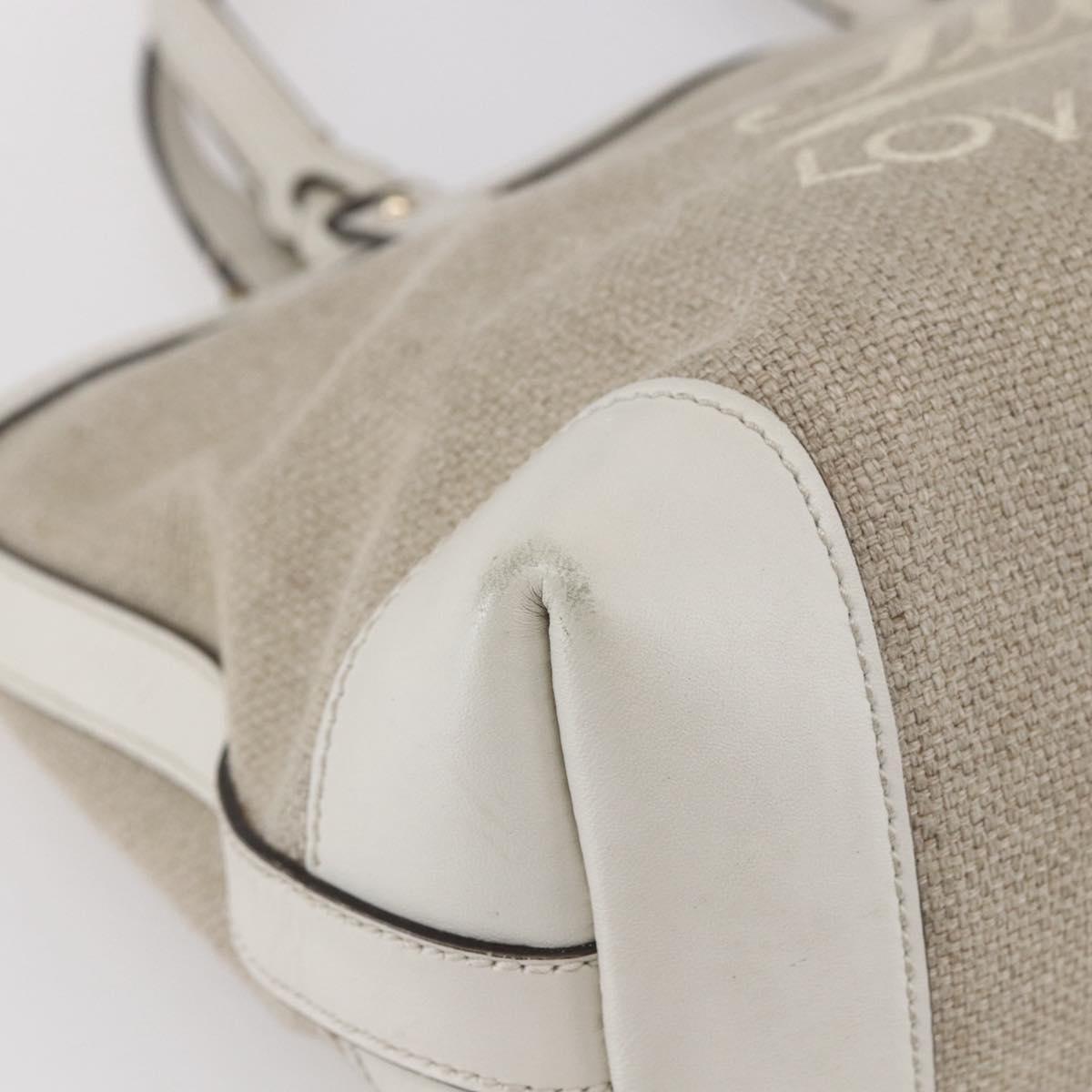 GUCCI Gucci Craft Hand Bag Canvas Beige Gold 269878 Auth 154666