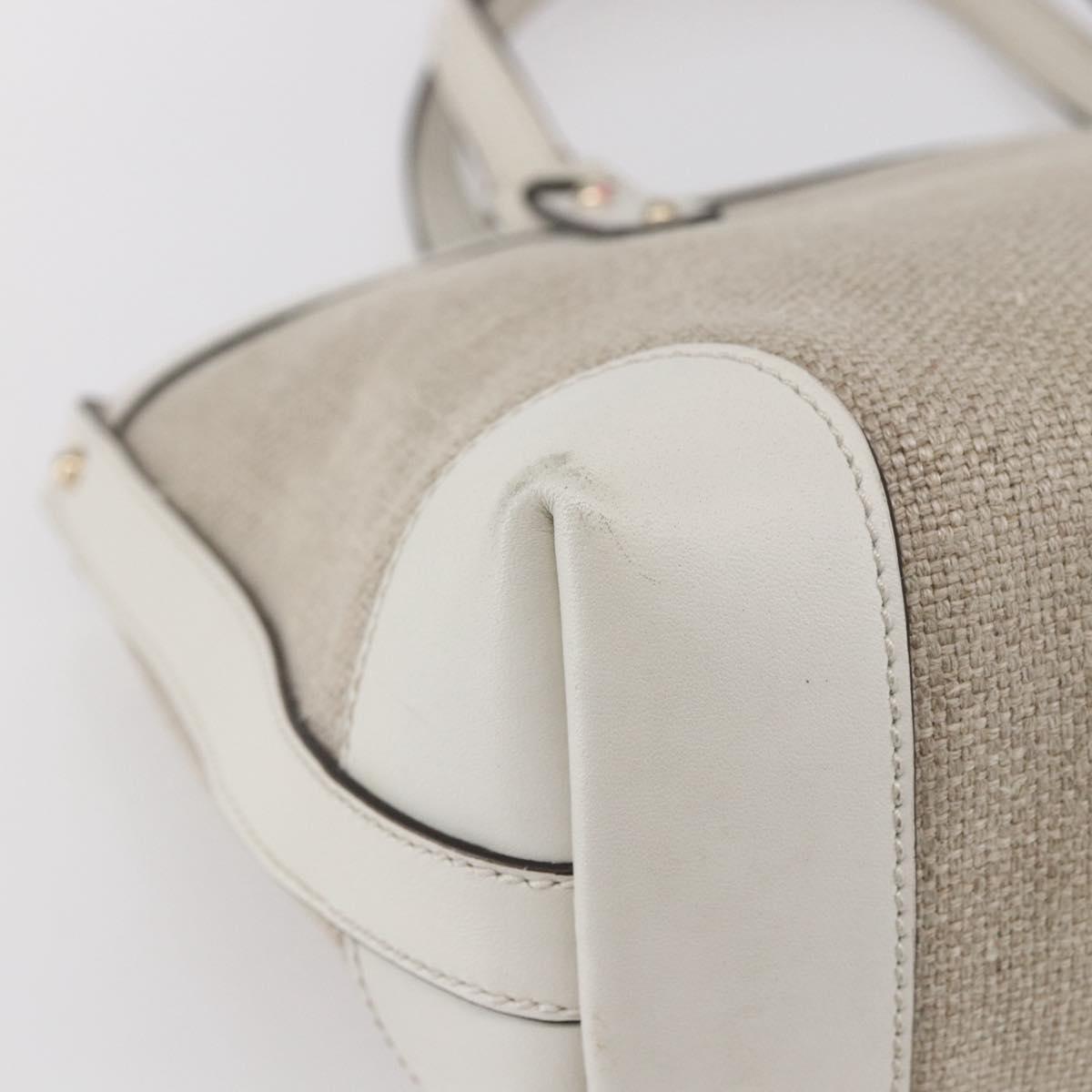 GUCCI Gucci Craft Hand Bag Canvas Beige Gold 269878 Auth 154666