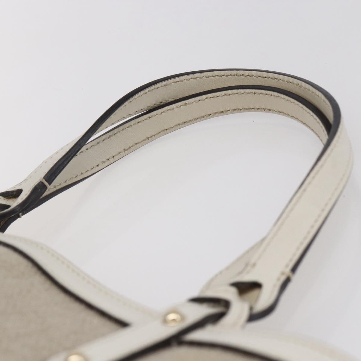 GUCCI Gucci Craft Hand Bag Canvas Beige Gold 269878 Auth 154666