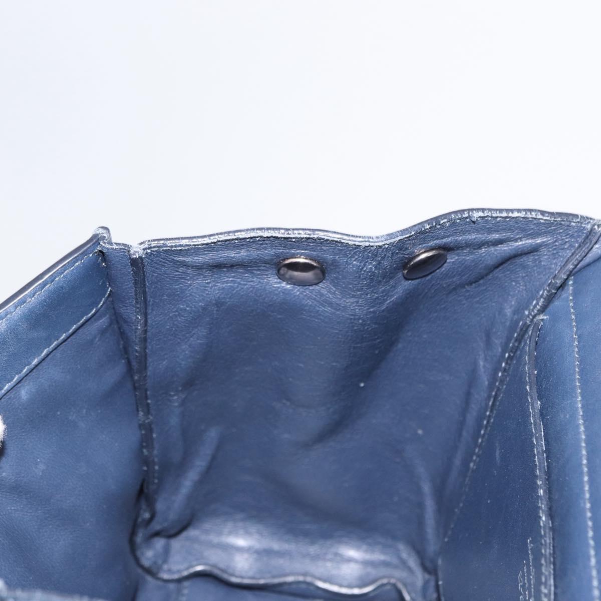 Salvatore Ferragamo Vala Hand Bag Denim 2way Navy Silver Auth 154676V