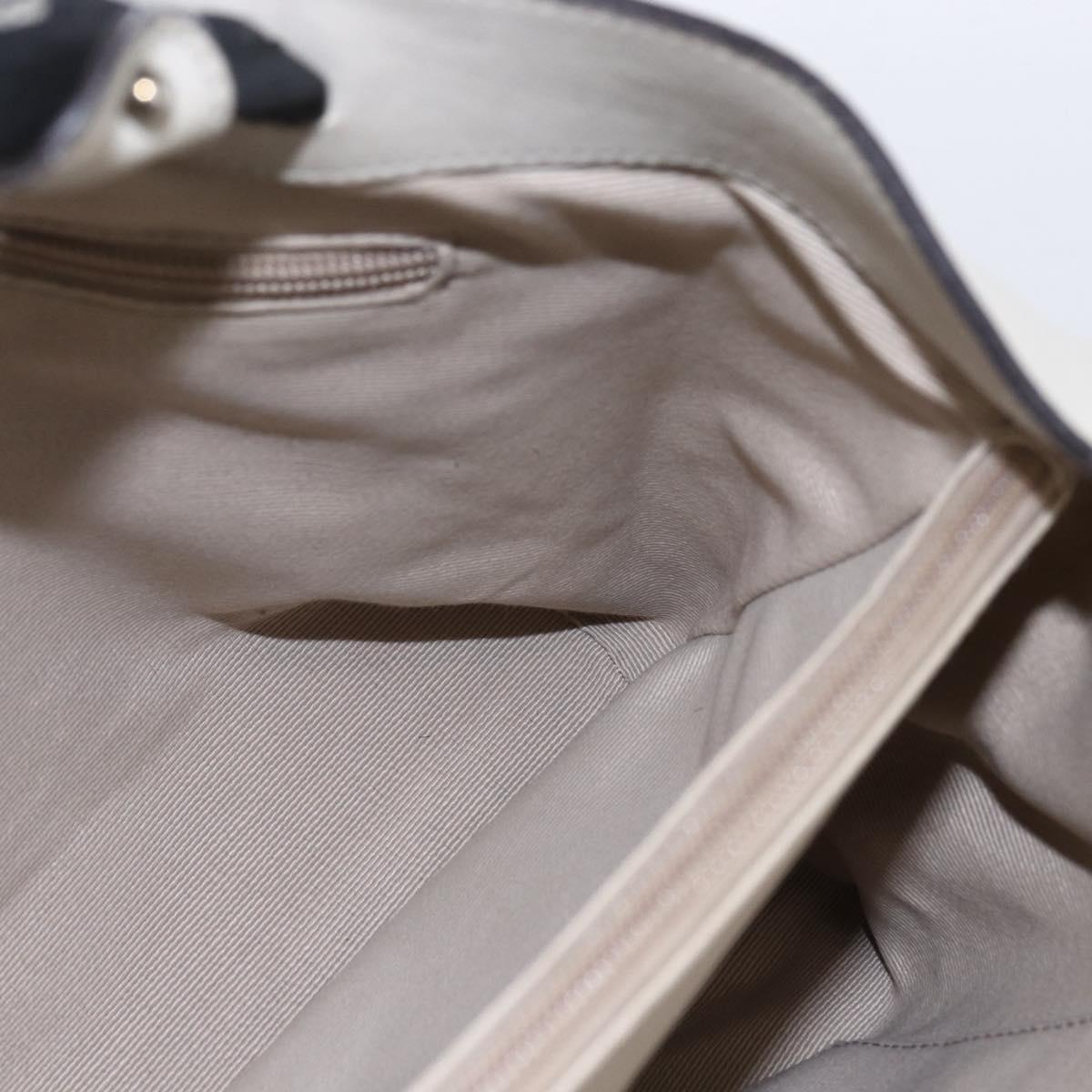 Salvatore Ferragamo Vala Hand Bag Leather Ivory Auth 154681