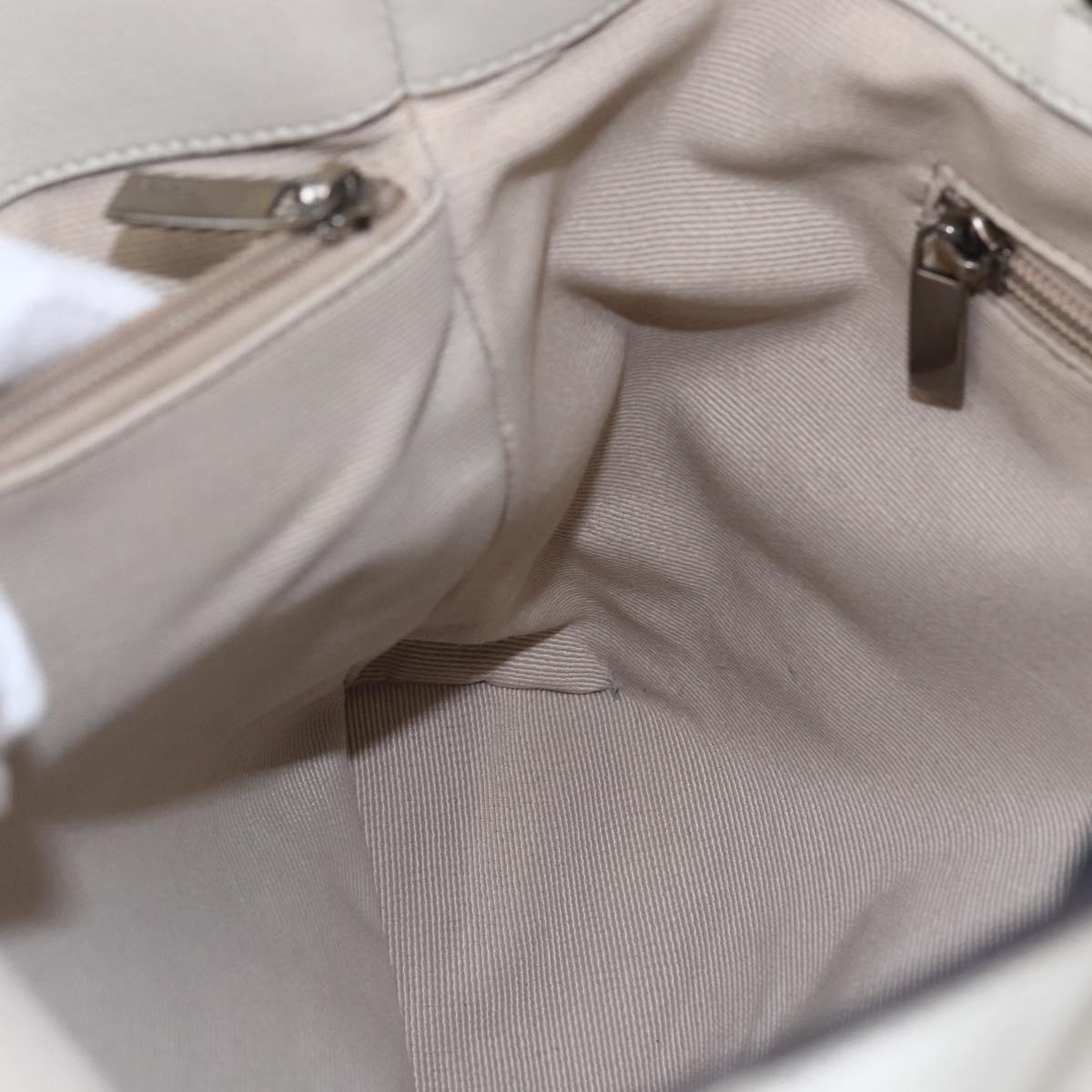 Salvatore Ferragamo Vala Hand Bag Leather Ivory Auth 154681