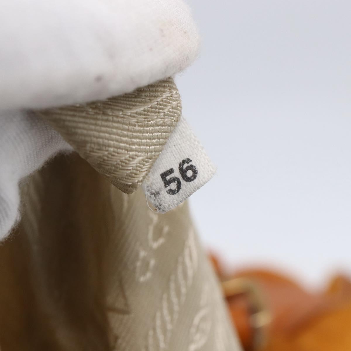 PRADA Shoulder Bag Nylon Orange Gold Auth 154692