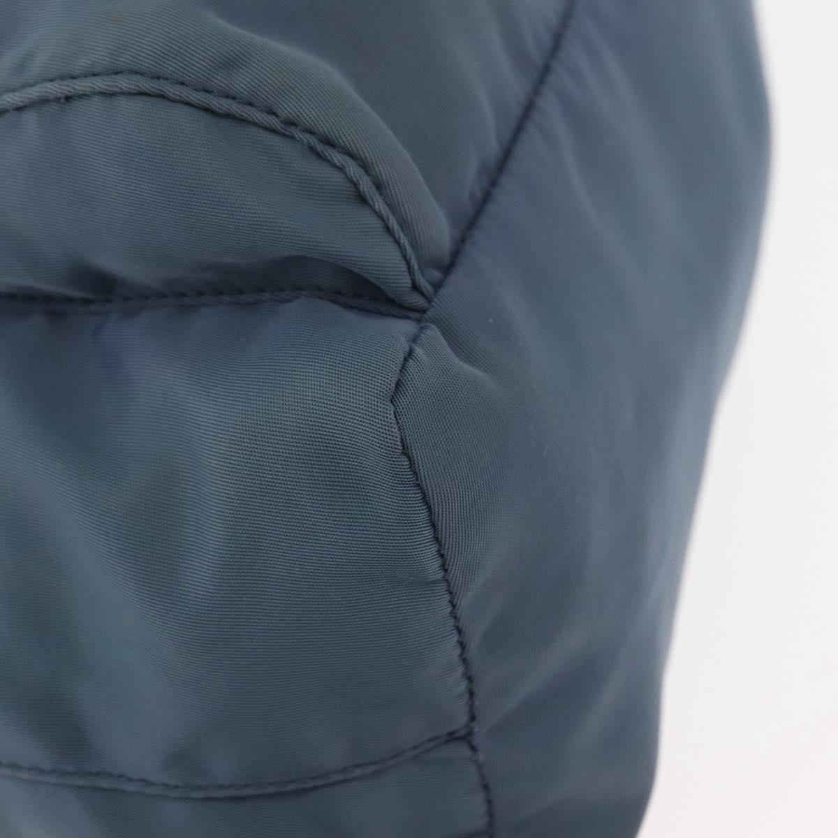 PRADA Shoulder Bag Nylon Light Blue Silver Auth 154694