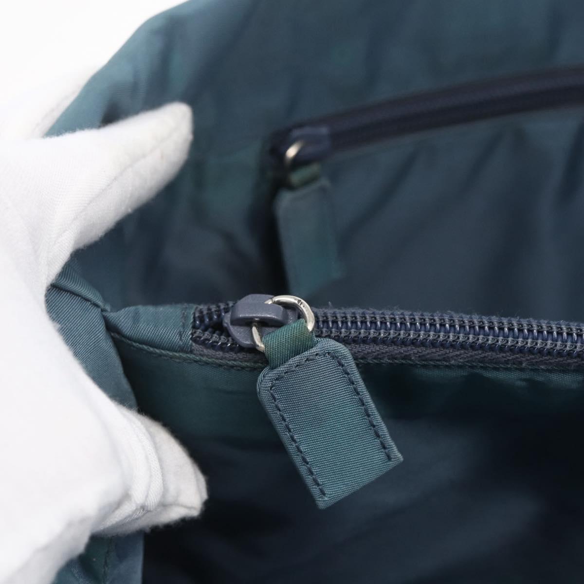 PRADA Shoulder Bag Nylon Light Blue Silver Auth 154696