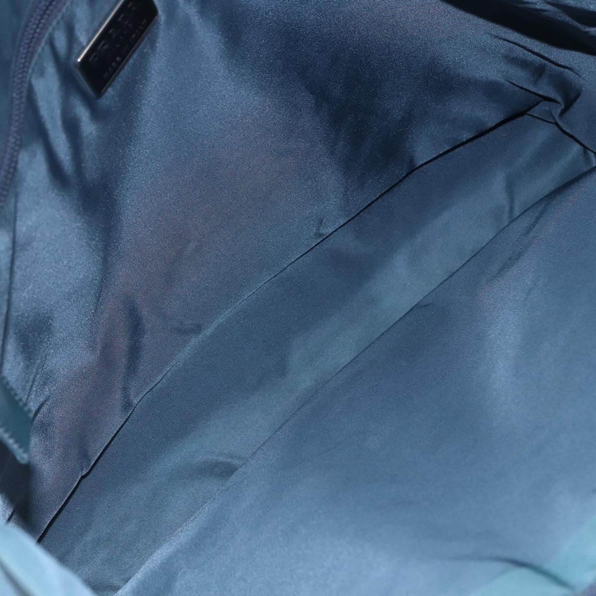 PRADA Shoulder Bag Nylon Light Blue Silver Auth 154696
