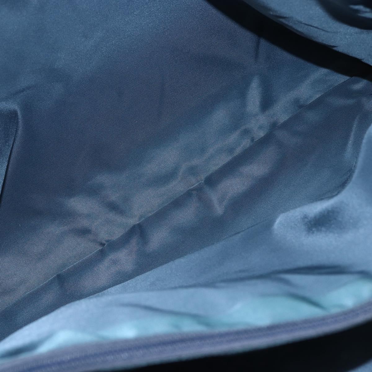 PRADA Shoulder Bag Nylon Light Blue Silver Auth 154696