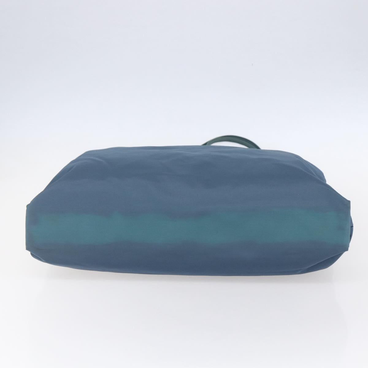 PRADA Shoulder Bag Nylon Light Blue Silver Auth 154696