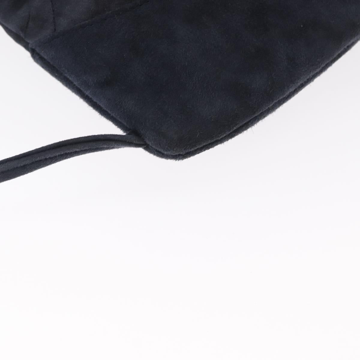 CHANEL Matelasse Backpack Satin Navy CC Auth 154704