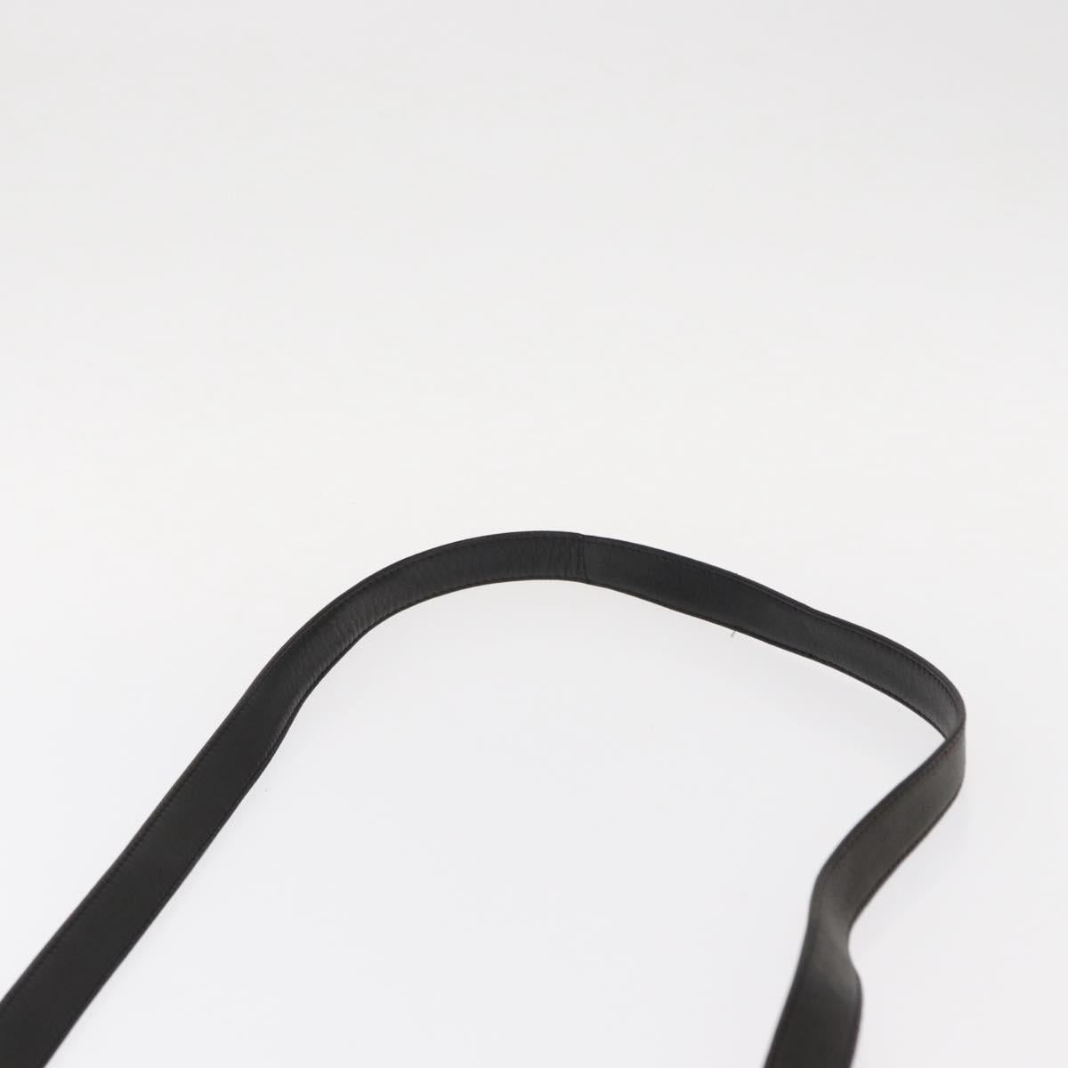 BALLY Hand Bag Leather 2way Black Gold Auth 154727