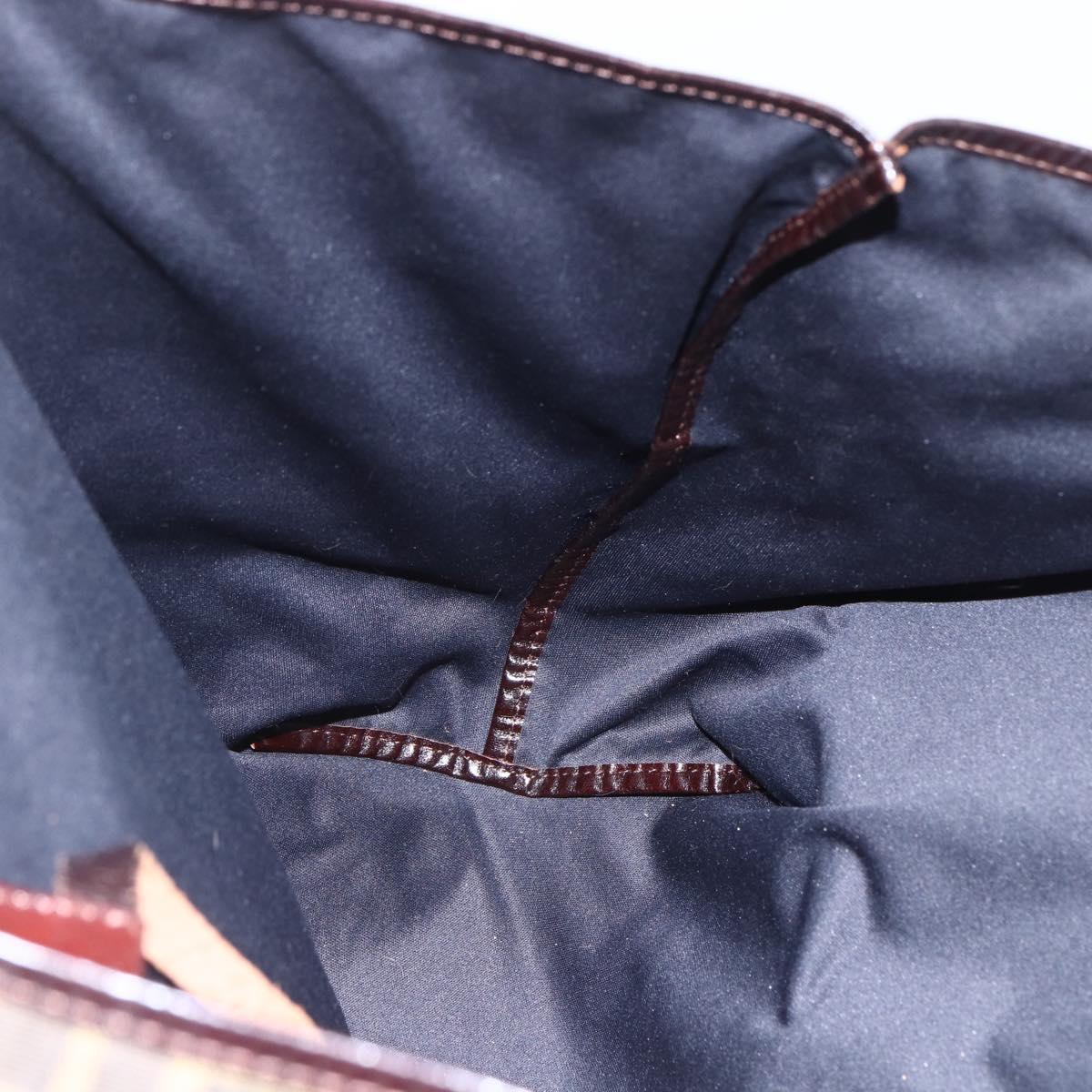 FENDI Zucca Canvas Tote Bag Black Brown Auth 154742