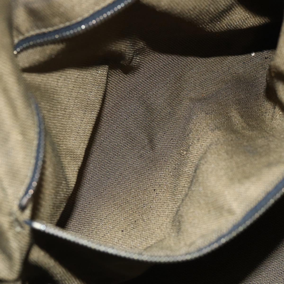 FENDI Zucca Canvas Vanity Hand Bag Black Brown gold Auth 154743