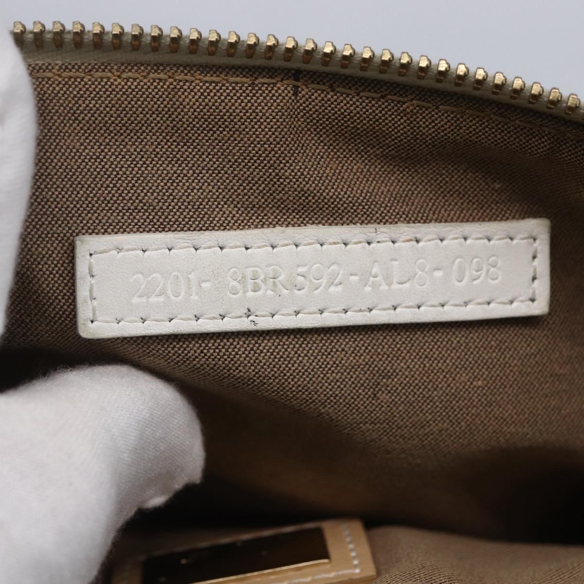 FENDI Zucca Canvas Accessory Pouch Coated Canvas Multicolor Gold Auth 154752