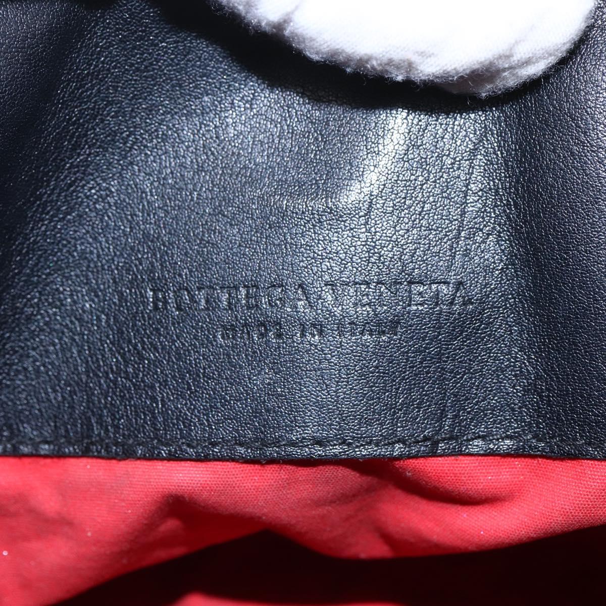 BOTTEGA VENETA Hand Bag Canvas Leather Multicolor Silver Auth 154756