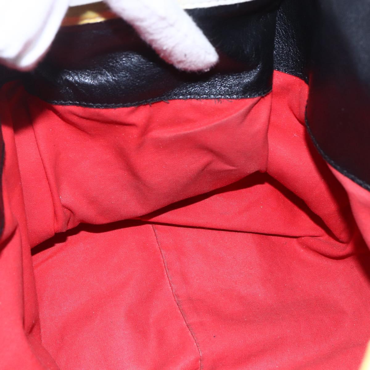 BOTTEGA VENETA Hand Bag Canvas Leather Multicolor Silver Auth 154756