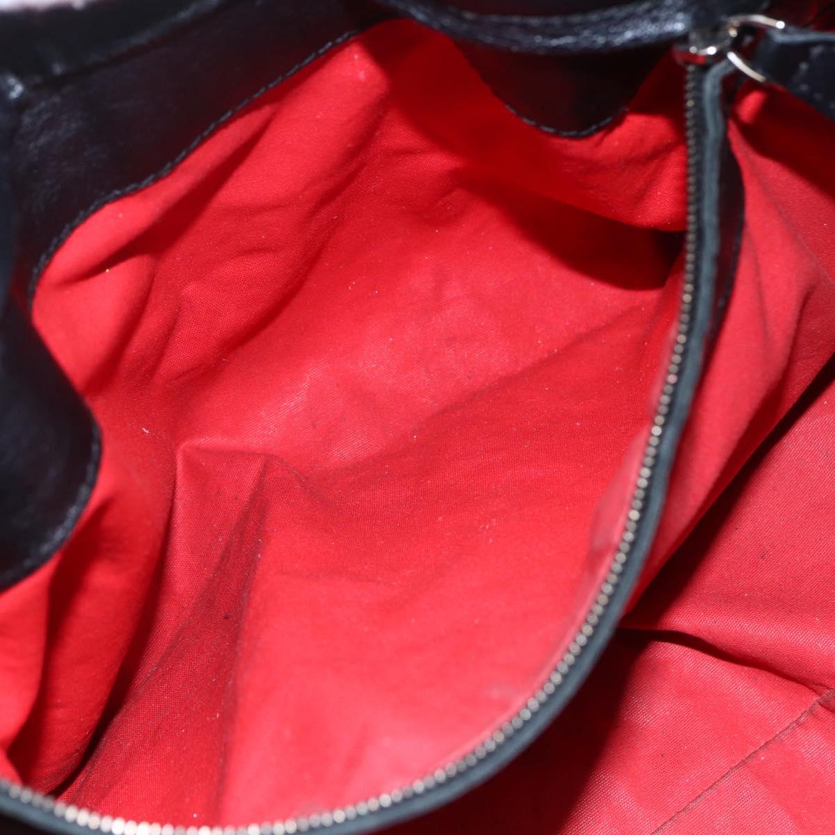 BOTTEGA VENETA Hand Bag Canvas Leather Multicolor Silver Auth 154756