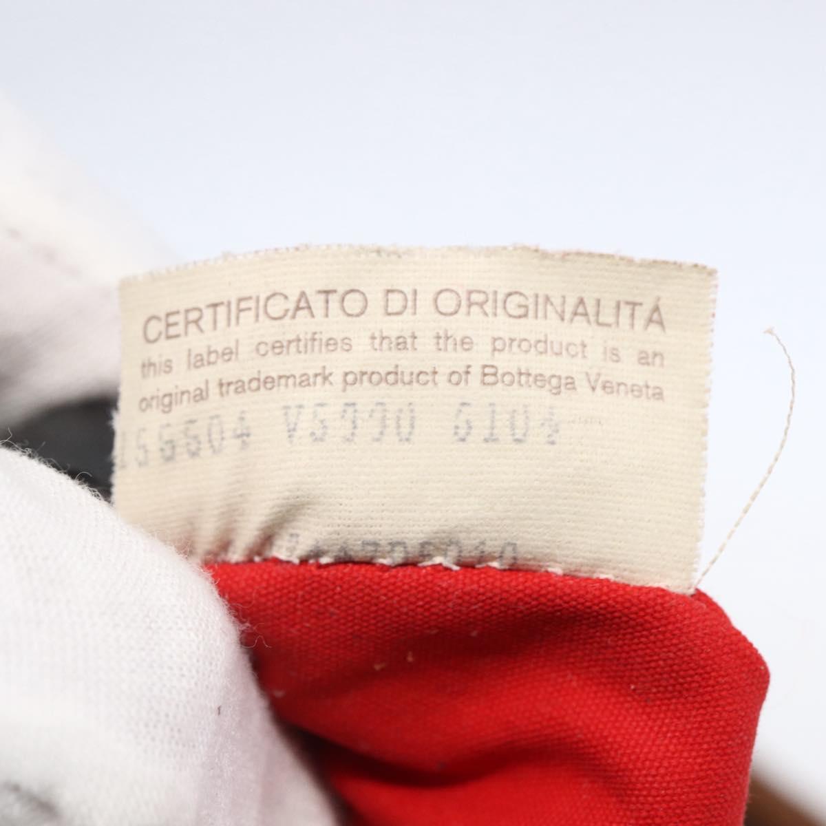 BOTTEGA VENETA Hand Bag Canvas Leather Multicolor Silver Auth 154756