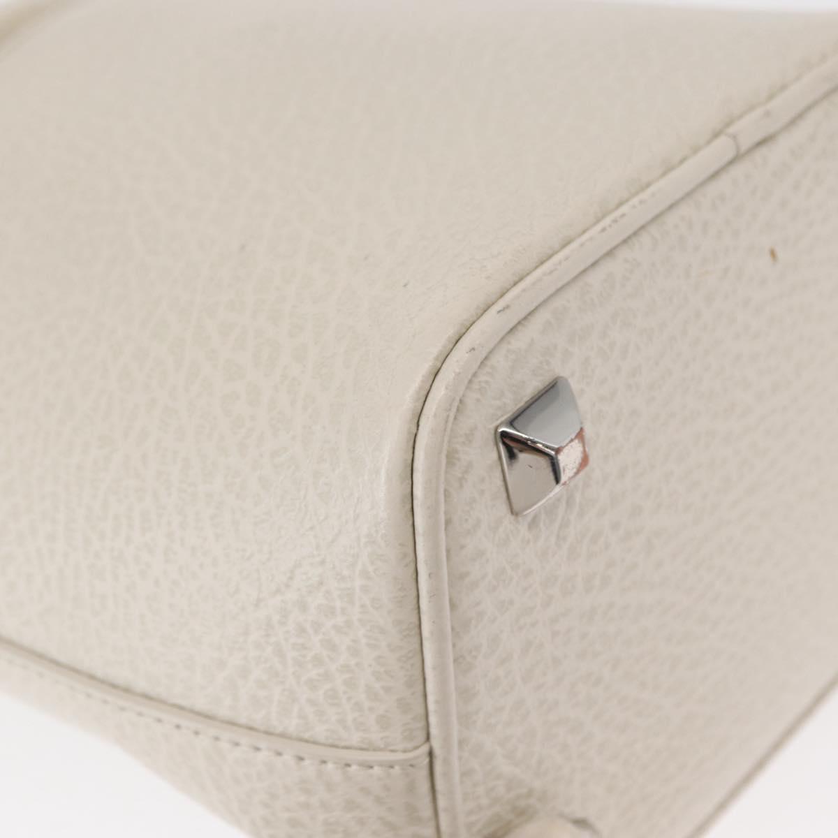 Maison Margiela 5AC Chain Shoulder Bucket Bag Leather 2way White Auth 154759