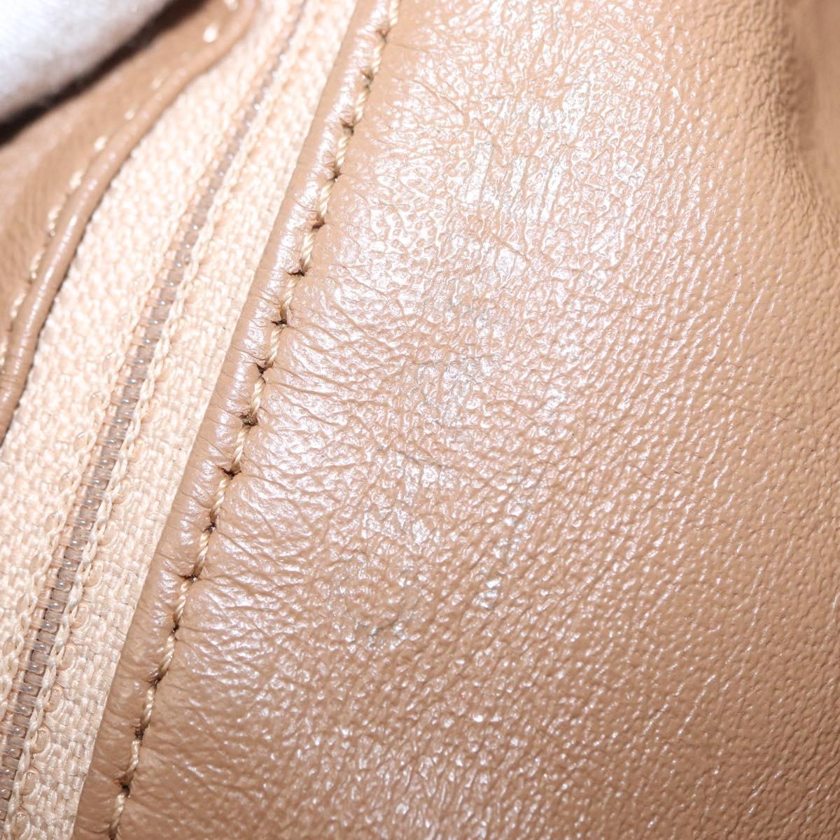 CHANEL COCO Mark Chain Shoulder Bag Lamb Skin Beige Silver CC Auth 154764