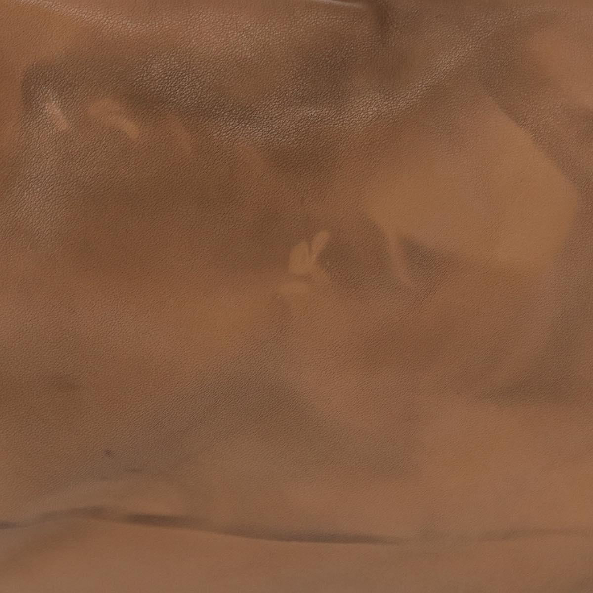 CHANEL COCO Mark Chain Shoulder Bag Lamb Skin Beige Silver CC Auth 154764