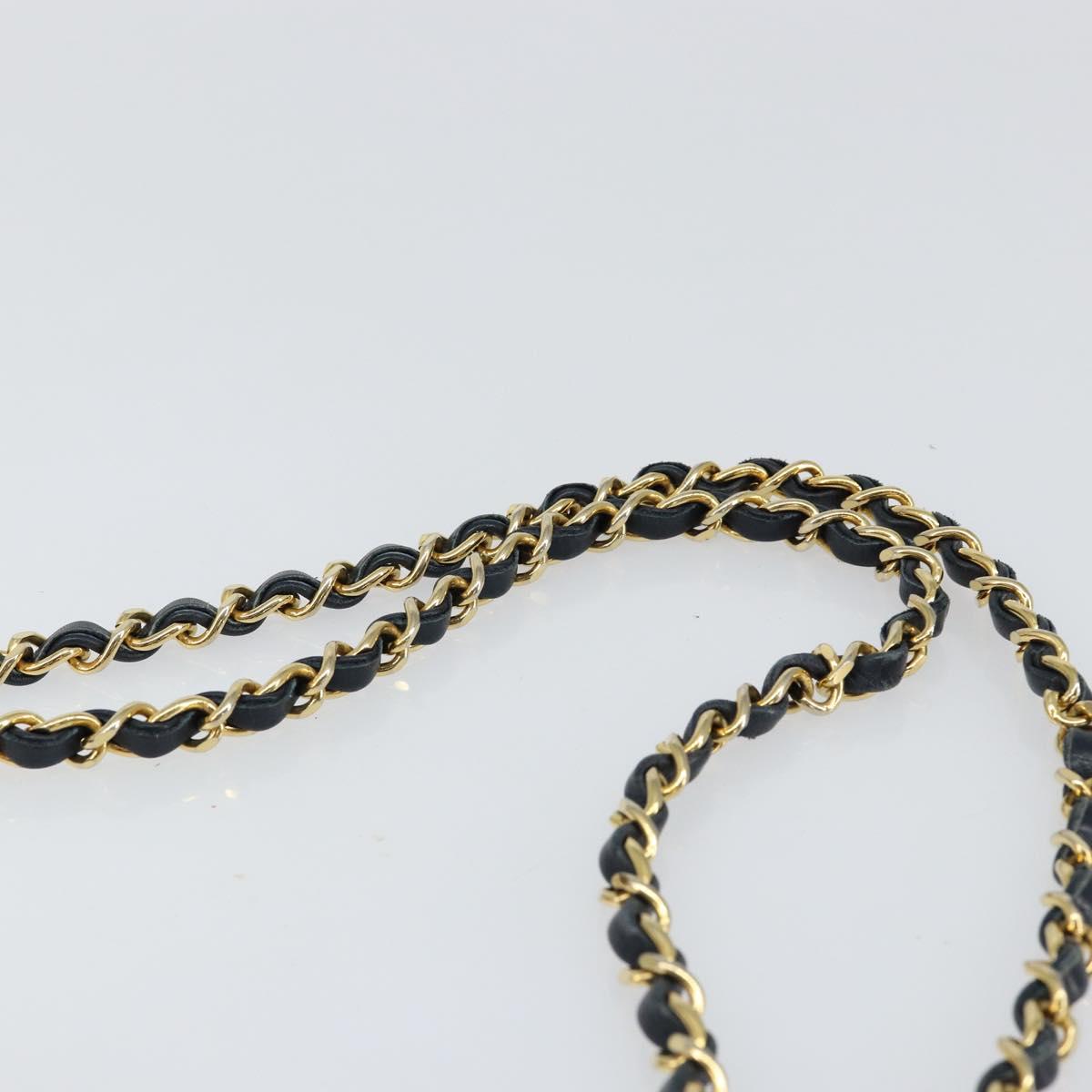 CHANEL Bicolore Chain Shoulder Bag Lamb Skin Red Gold CC Auth 154767