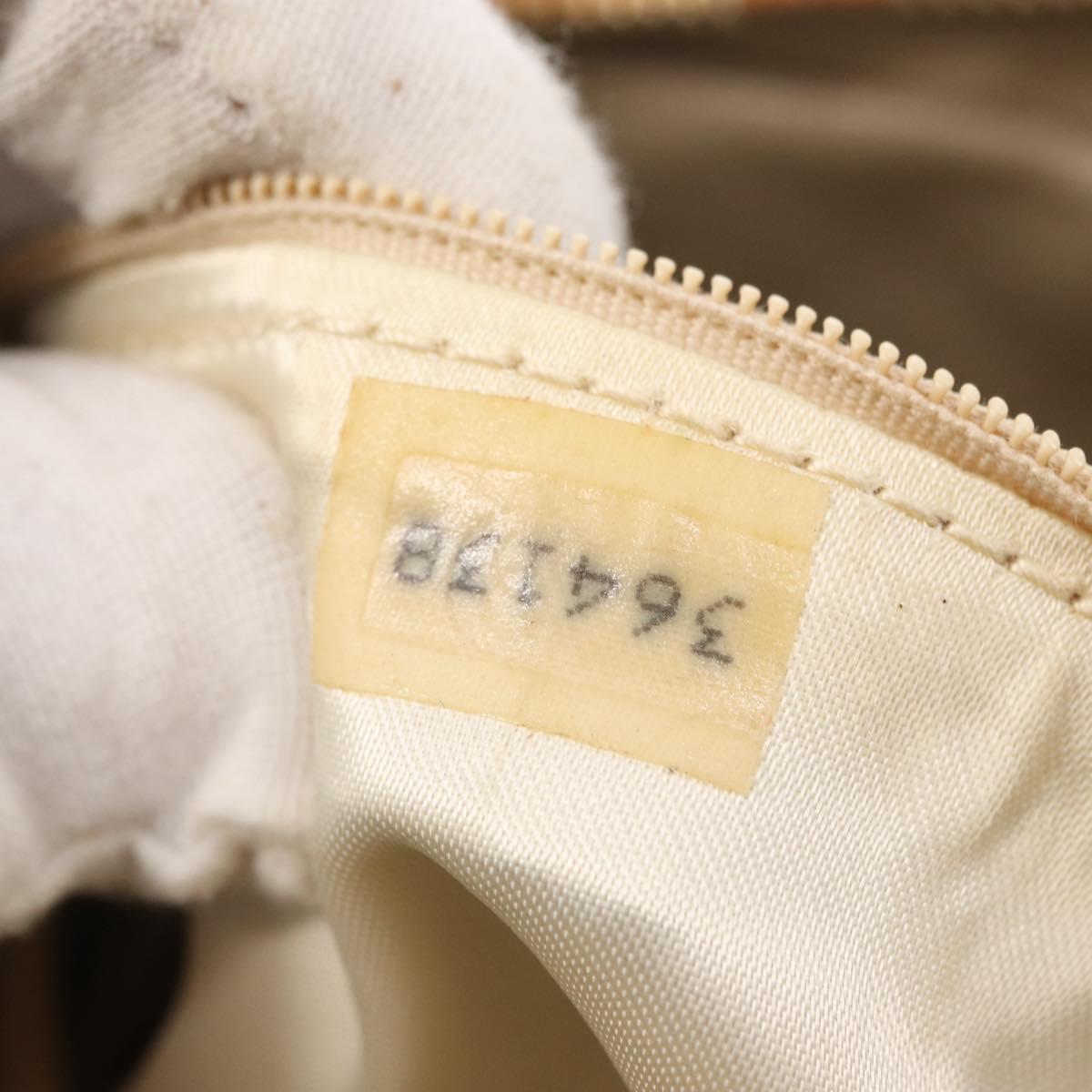 CHANEL Matelasse Chain Shoulder Bag Suede Beige gold CC Auth 154770