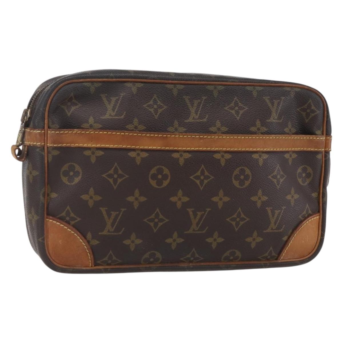LOUIS VUITTON Monogram Compiegne 28 Clutch Bag M51845 LV Auth 154779
