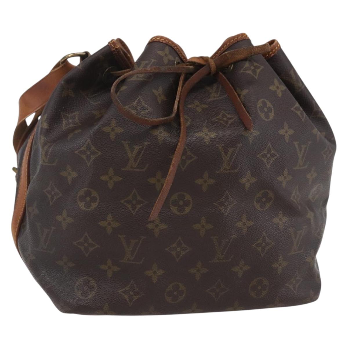LOUIS VUITTON Monogram Petit Noe Shoulder Bag M42226 LV Auth 154786
