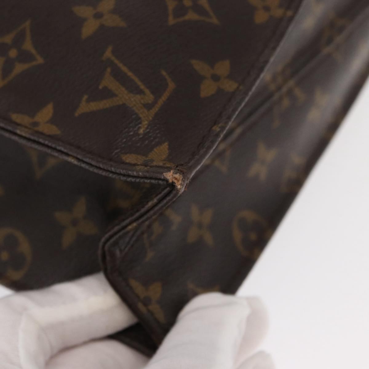 LOUIS VUITTON Monogram Sac Plat Hand Bag M51140 LV Auth 154800